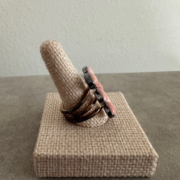 Heart-Shaped Pink Conch Shell Ring By Jay King - Picture 5 of 8